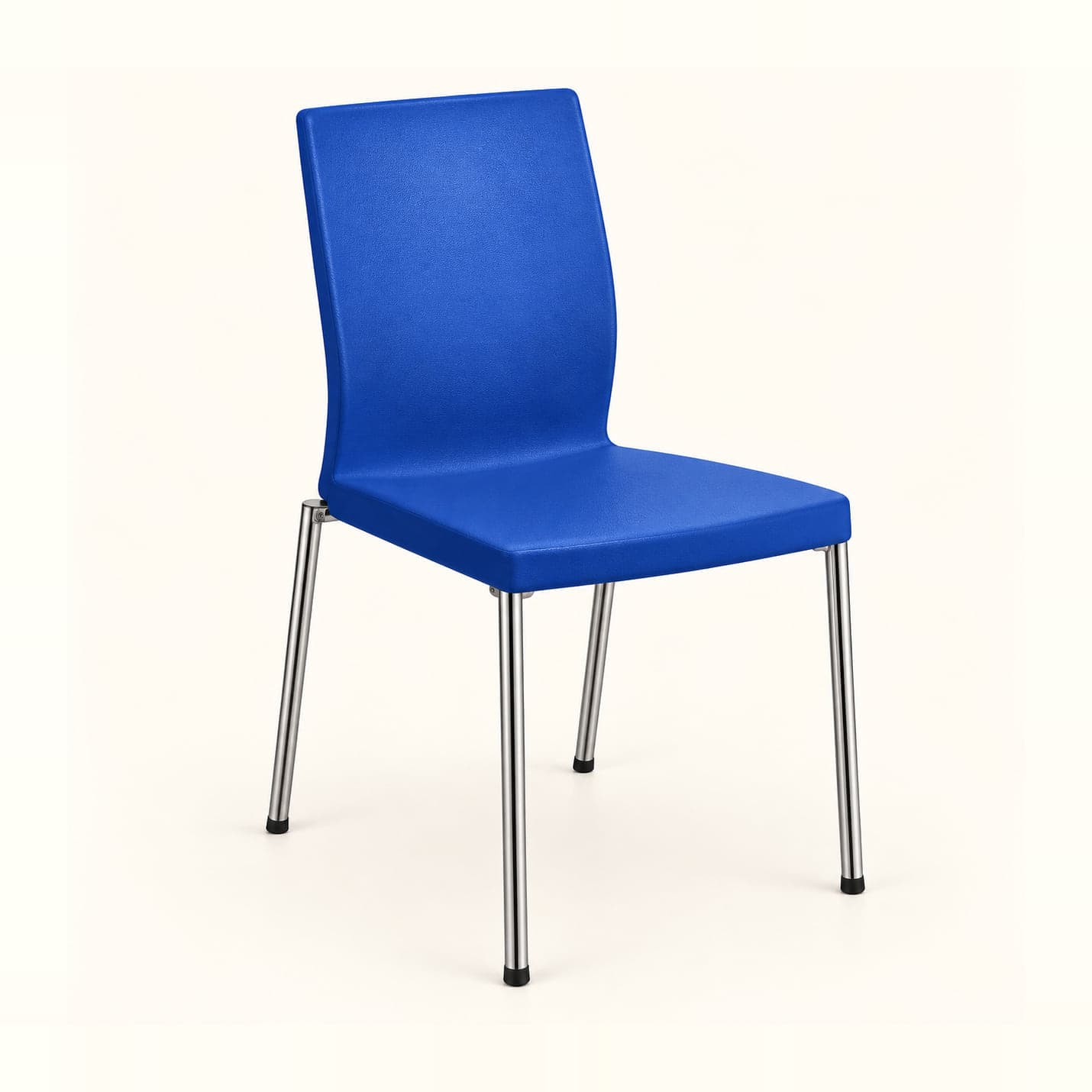 Square-Back Café Chair, Blue in blue, front three-quarter view